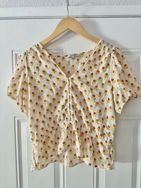 MADEWELL Floral Puff Sleeve Sofia top